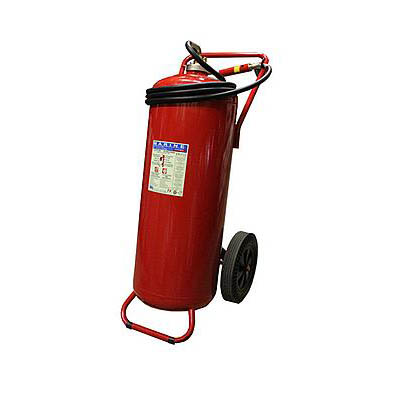 SG00268 Foam Wheeled Extinguisher 150 liters AB (cartridge) Wheeled extinguisher is designed for professional use under severe circumstances, resulting in a high level of quality and ease of use. The cylinder, CE marked,  has the welded frame. Ease of mobility is achieved as a result of the large wheels with solid rubber tyres and push bar also ensuring good stability during operation.